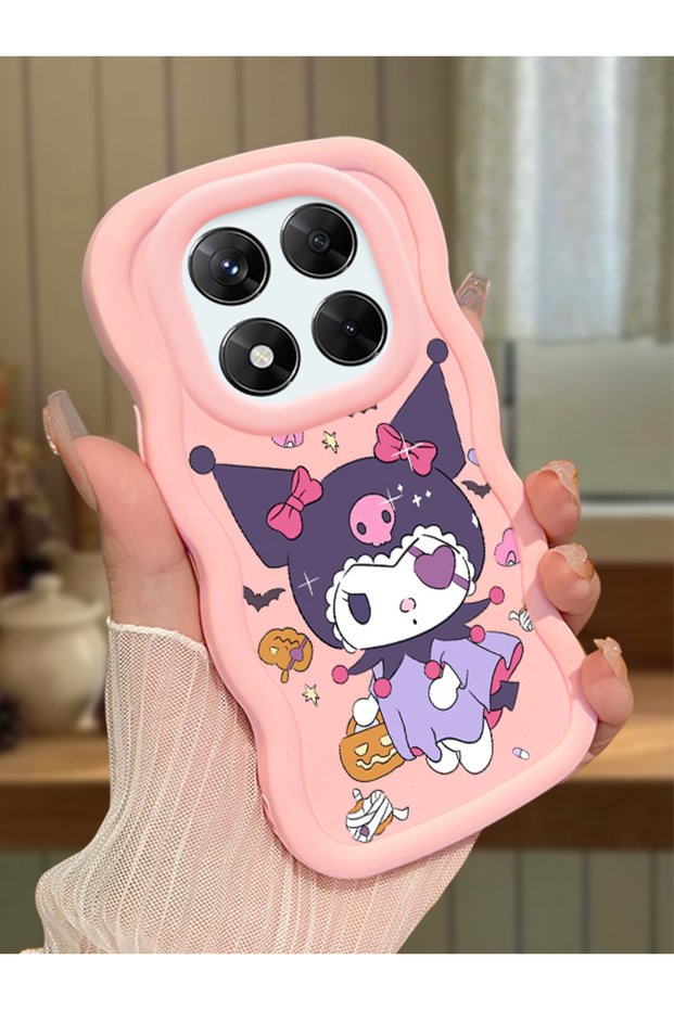 Redmi Note 14 Pro 4g Compatible Case Camera Protector Pink Silicone Couple Phone Case Cartoon Pattern