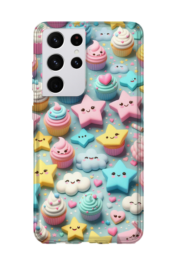 Samsung Galaxy S21 Ultra Compatible Printed Transparent Phone Case | Collection: Kawaiimilk Dreamies