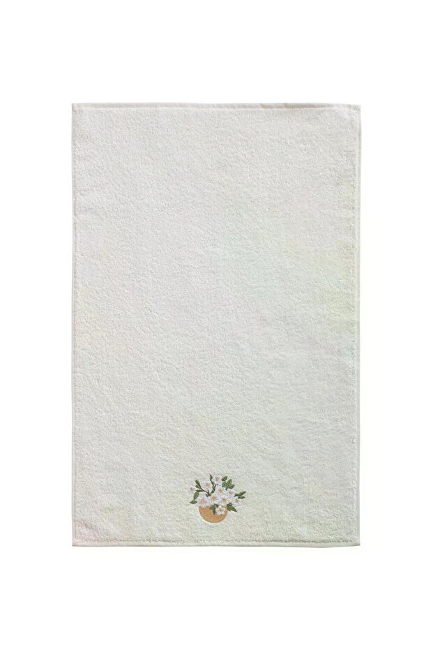 Lcw Home Ecru Floral Embroidery Face Towel 50X80 cm
