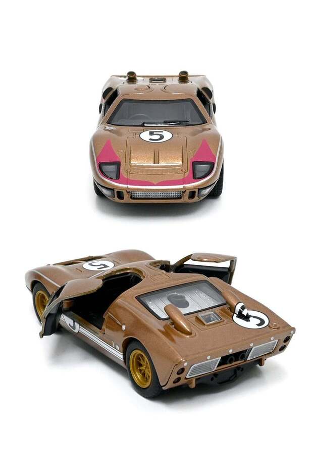 1966 FORD GT40 MKII Die Cast Metal Doors Openable Pull Back Action Toy Car