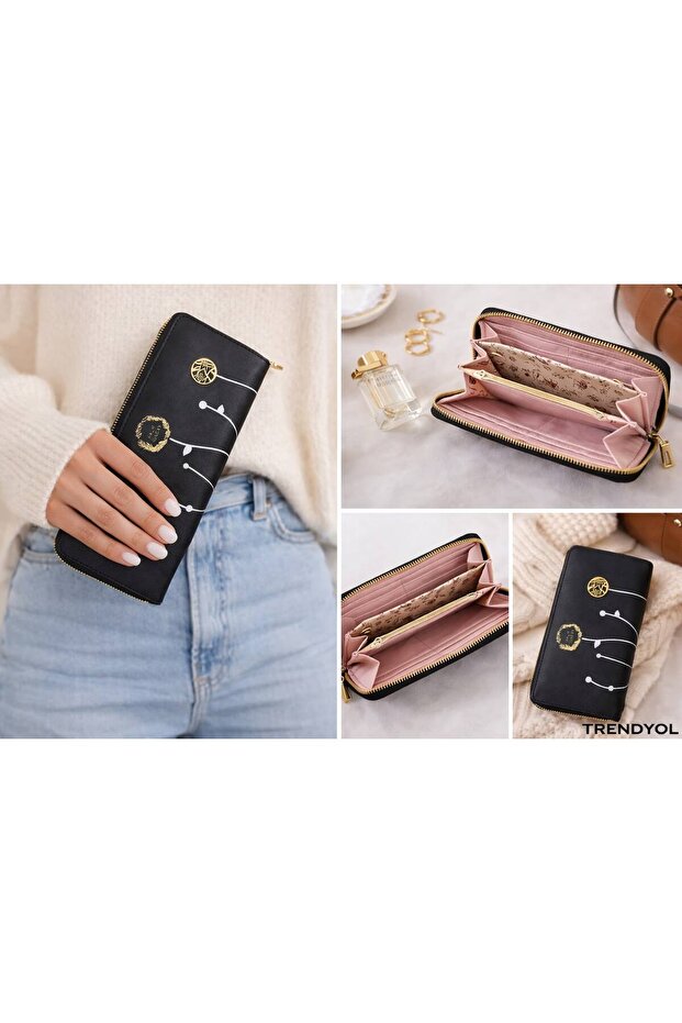 Black classical wallet