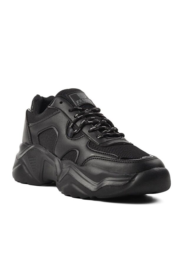 Black Comfortable Thick Sole Women's Sneaker Casual Sports Shoes