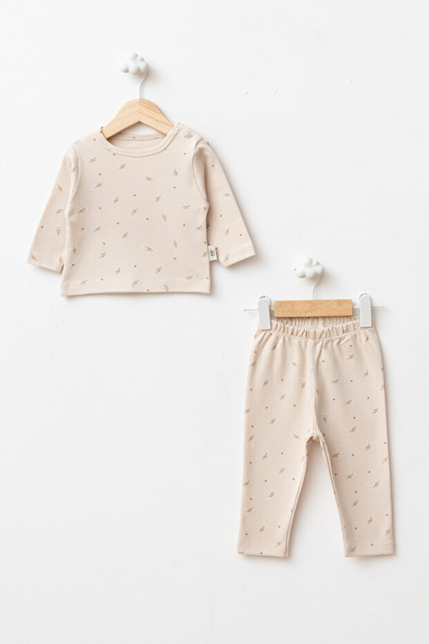 Baby 100% Cotton Interlock Combed Cotton Patterned Set
