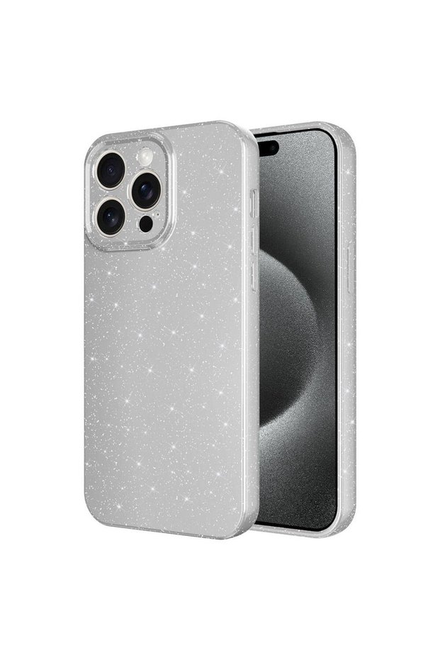 iPhone 15 Pro Max Case Camera Protected Glittery Silicone Ultimate Protection Tkng