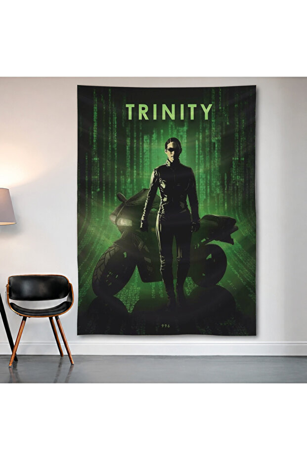 The Matrix – Trinity Wall Covering Wall Tapestry First Quality Satin Fabric Poster
