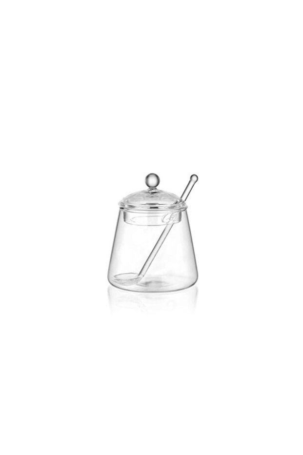 Transparent 10 cm Glass Jam Jar, Stylish and Convenient Makeup Organizer