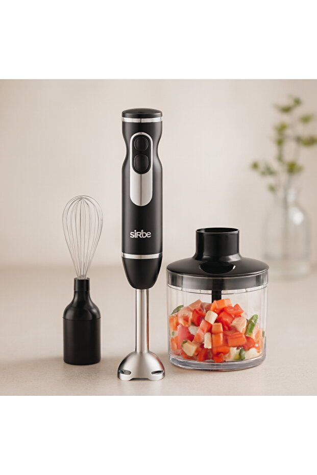 Hand Blender Set 700 ml Stainless Steel Blade 2 Speeds