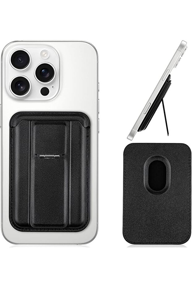 2025 2-in-1 Mag-Safe Wallet for iPhone - Adjustable Stand & Slim Card Holder, Vegan Leather Magnetic Wallet Compatible