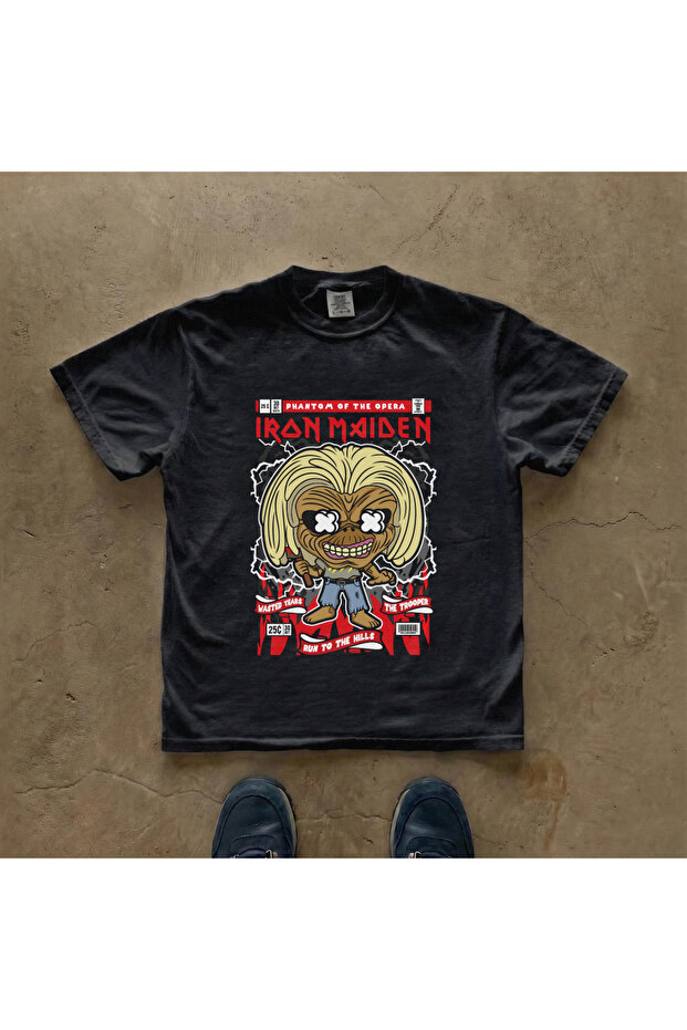 Iron Maiden Killer Eddie Printed Unisex Oversize T-Shirt