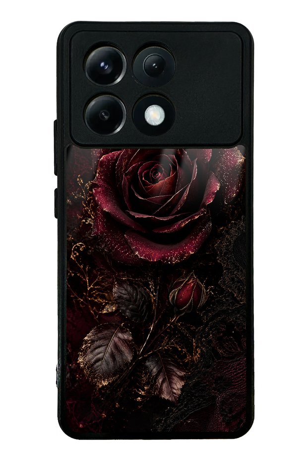 Xiaomi Poco X6 Pro Midnight Velvet Rose Design Glossy Phone Case