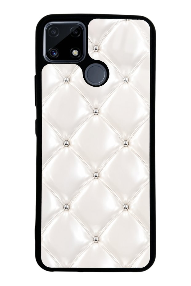 Realme C25 Ivory Diamond Cushion Design Glossy Phone Case