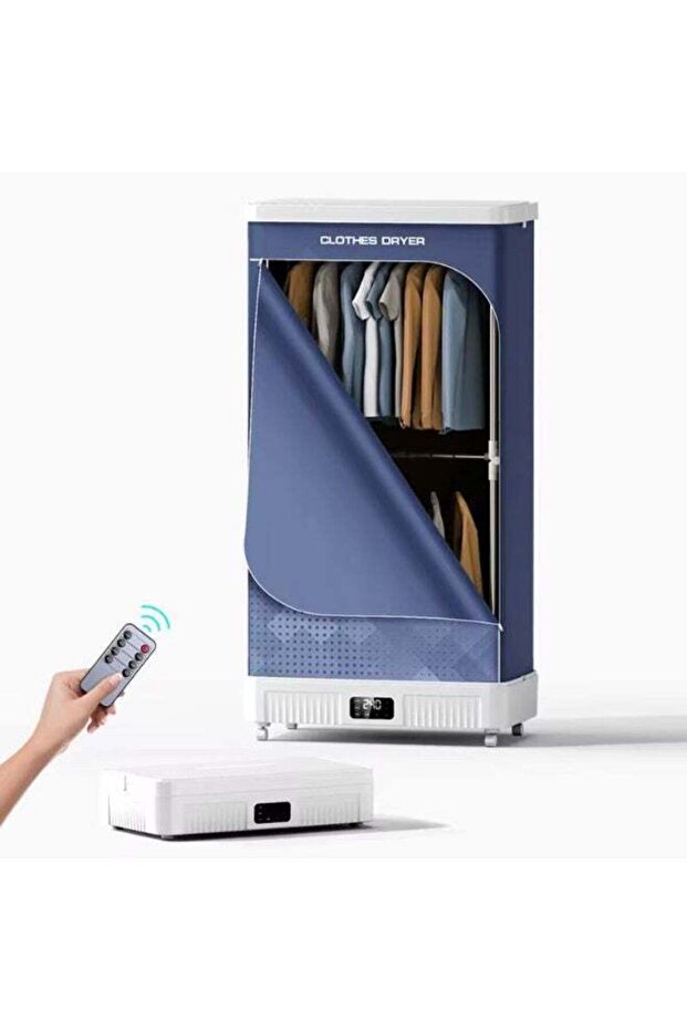 Portable Electric Clothes Dryer - High Power Foldable Drying Rack | Fast Heated Laundry Dryer with 4-Level Timer & Pasteurization Function | Compact Clothes Drying Machine for Home, Apartment