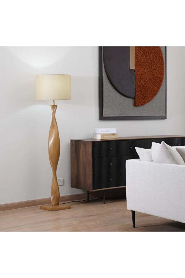 Colin E27 Floor Lamp Dia 40x150cm - Natural