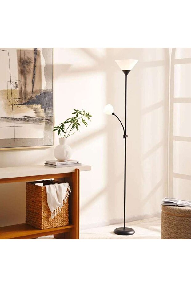 Mabli 2-Light Floor Lamp 24x24x178cm - Black