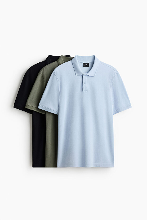 3'lü Polo Tişört Regular Fit