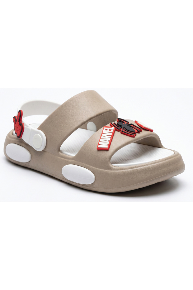 Boy's Beige Double-Strapped Sandals