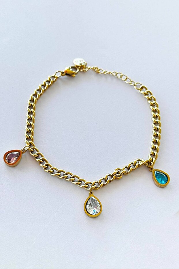 Accessory, Chain Steel Women's Bracelet with Charm