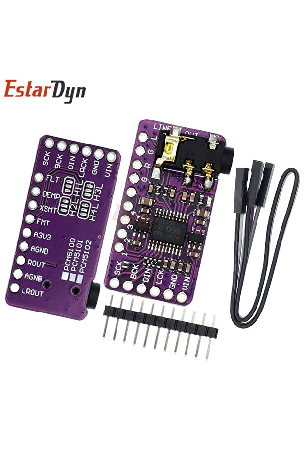 لوحة صوت Estardyn PCM5102A I2S DAC، وحدة فك تشفير ستيريو لـ Raspberry Pi بتنسيق pHAT - 1