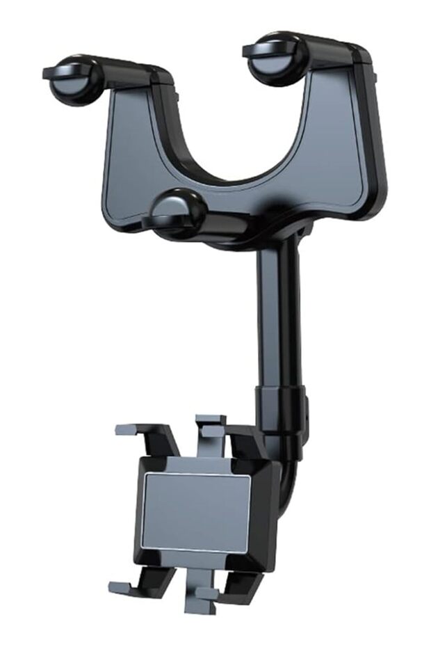 360 DEGREE Rearview Mirror Car Phone Holder Universal Holder, Adjustable Length,
