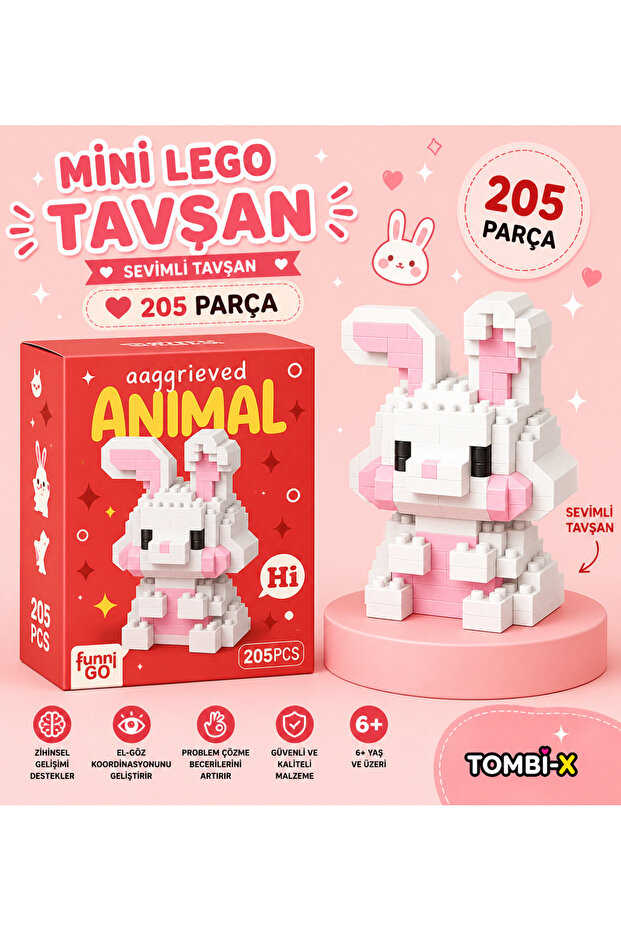 Cute Rabbit Mini Block Building Set 205 Pieces