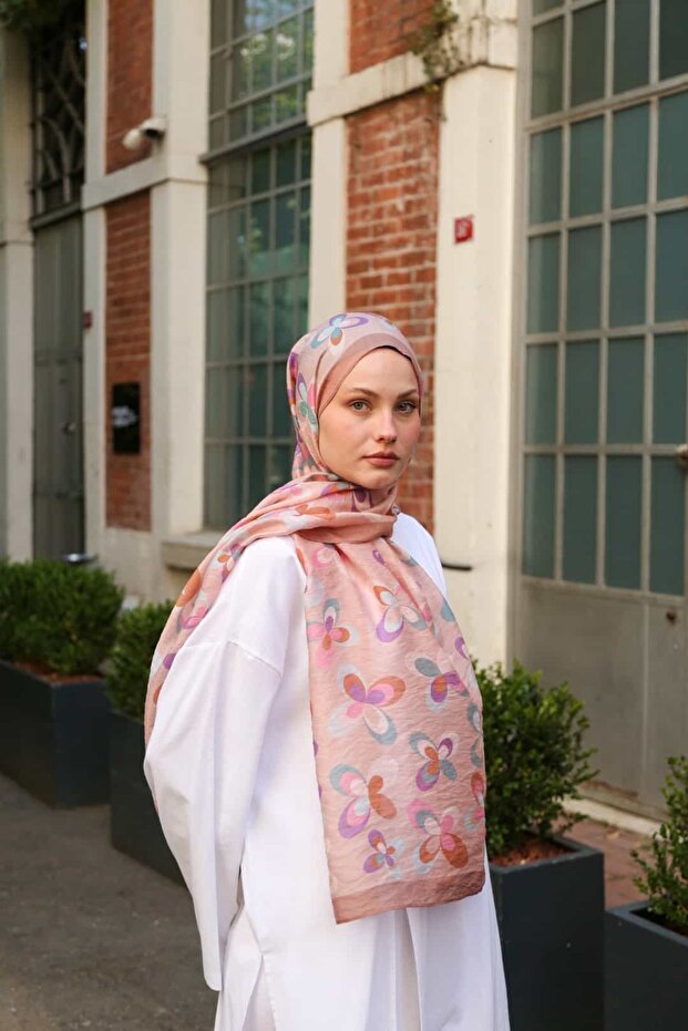 Allure Butterfly Pattern Tencel Shawl