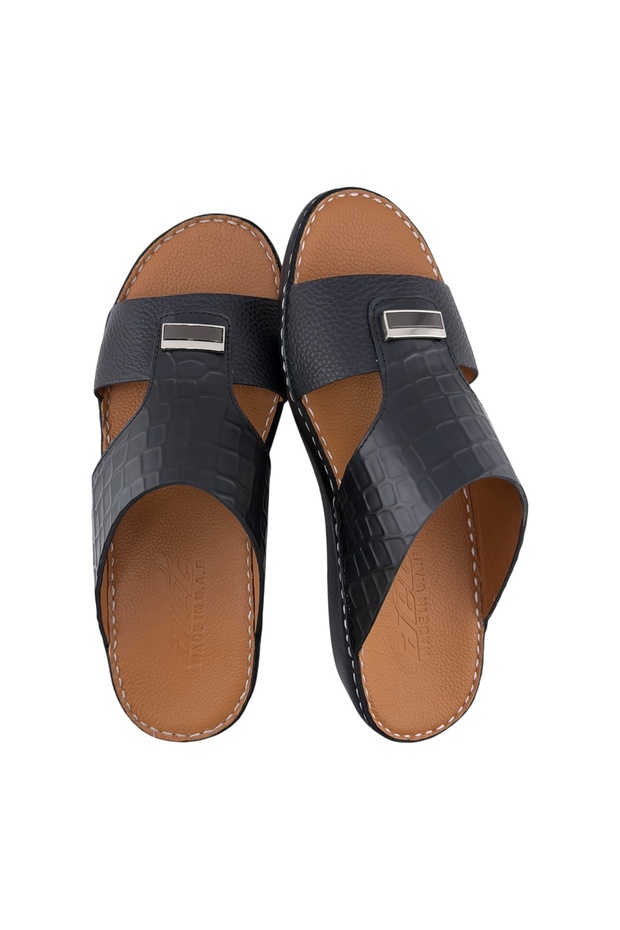( M-5000 ) Handmade Arabic Men's Slippers | Outdoor Arabic Sandals For Men | Full Leather