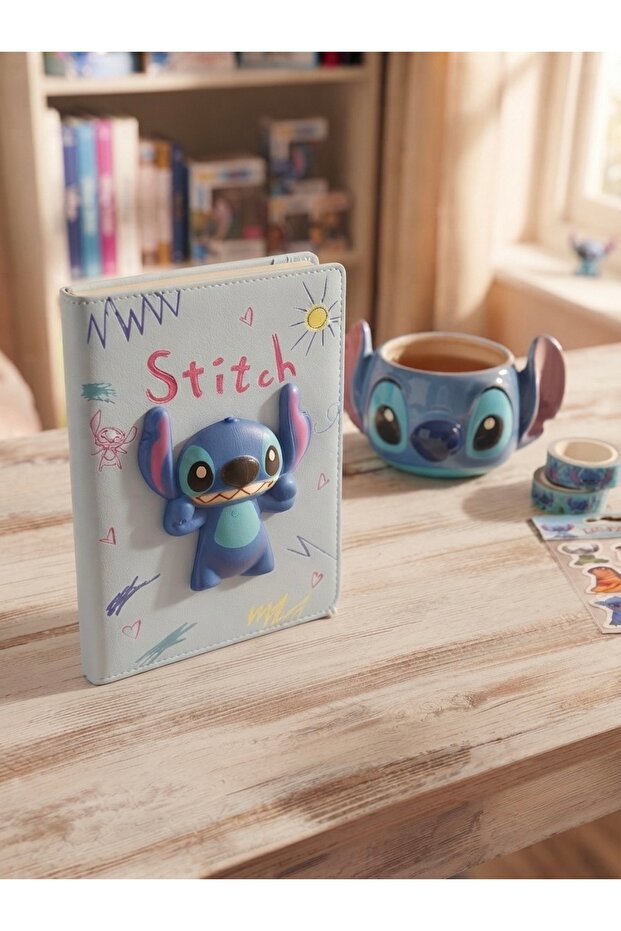 Stitch 3D Notebook 100 Lined Sheets دفتر مدرسي هدية ستيتش ثلاثي الأبعاد 100 ورقة مسطرة