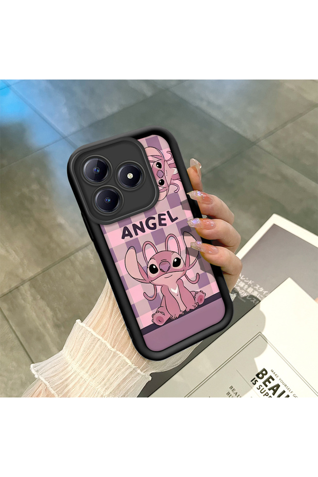 Realme C63 4G/C61 Compatible Black Silicone Case Shockproof with Camera Protection