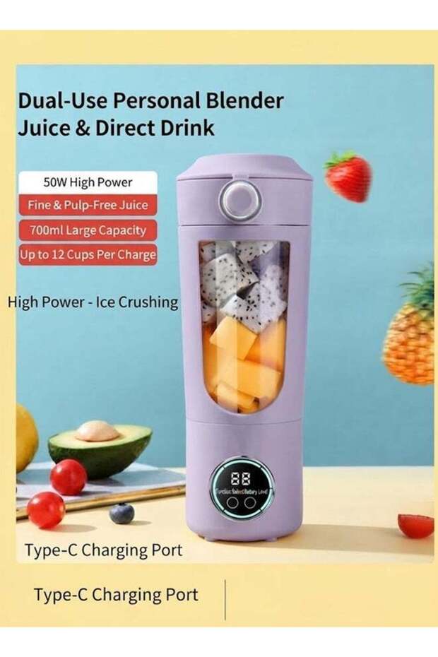 Portable Blender Electric Juicer Fruit Mixers Rechargeable Smoothie Mini Blender Personal Juicer