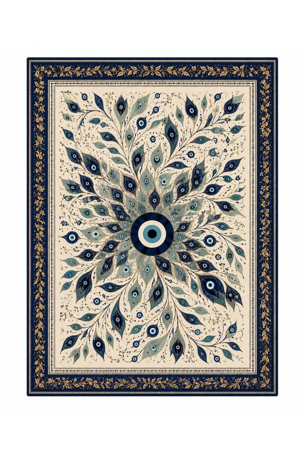 Eta Traditional Patterned Modern Woven Base Decorative Carpet Sdtamor2775