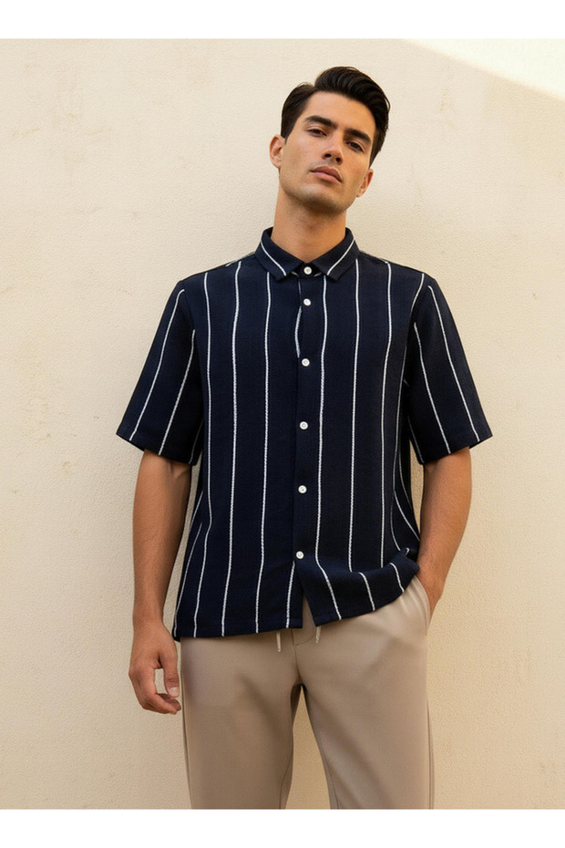 TWIN STRIPE KNIT SHIRT