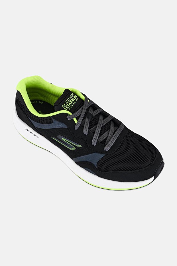 Men Go Run Pulse Lace Up Running Shoes, Black
