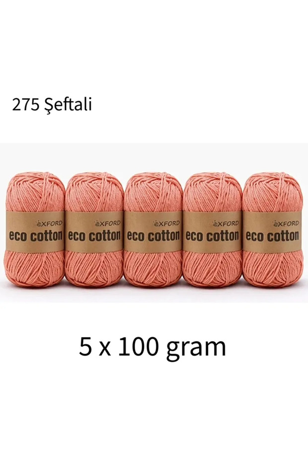 5 Pack Eco Cotton 100Gr-200M No:275 Peach