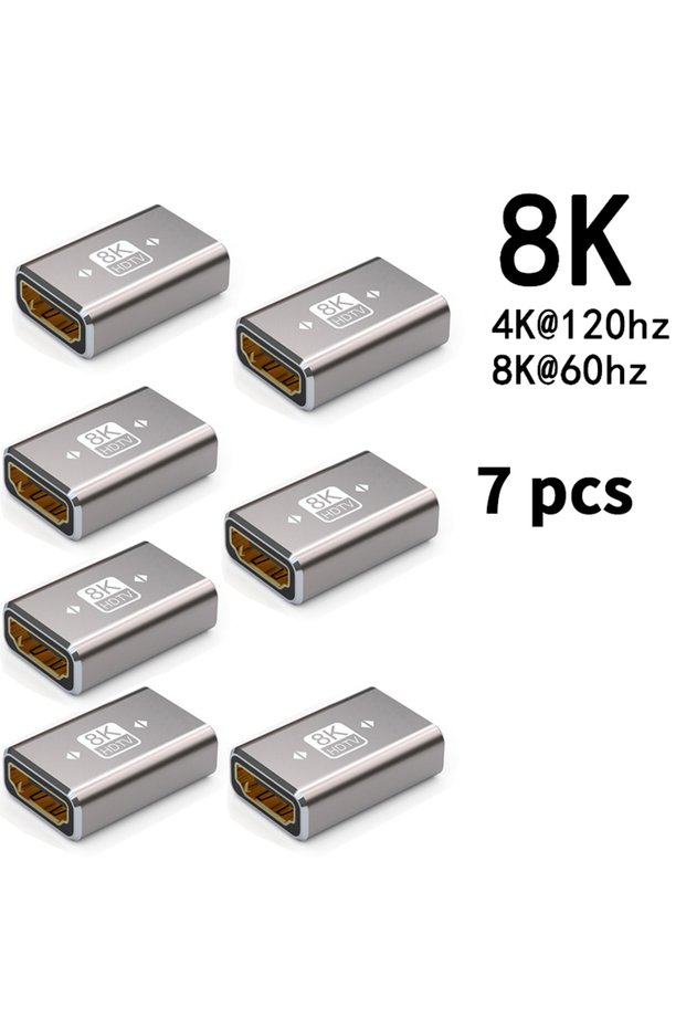 8K 7PCS 8K HDTV 2.1 Extender 4K Female To Female Connector Laptop PC TV PS3 PS4 Monitor HDMI Cable E