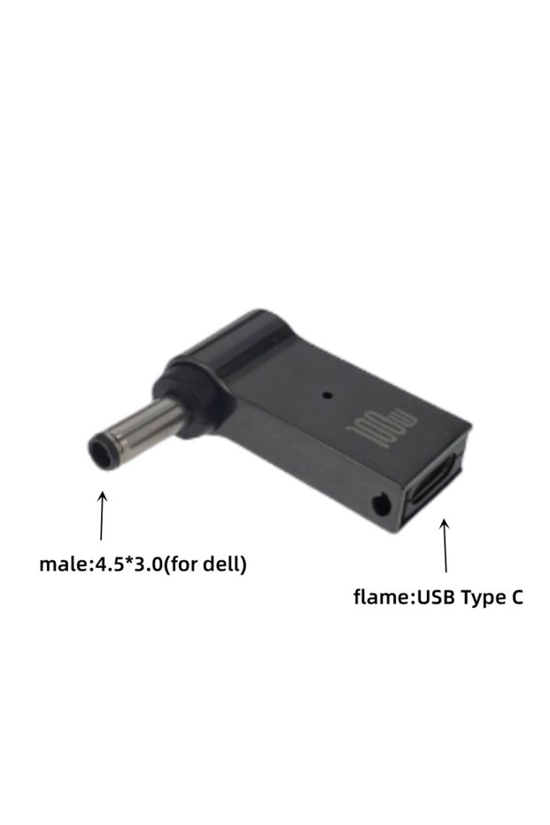 4.5-3.0mm (for Dell) 100W USB Type C Fast Charging Adapter Plug Connector Universal USB C Laptop Cha