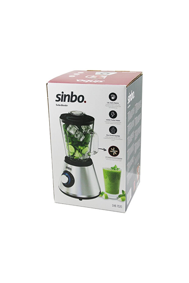 Sinbo Turbo Chopper Blender - Ice Crusher - 1.5 Liter Glass Jar