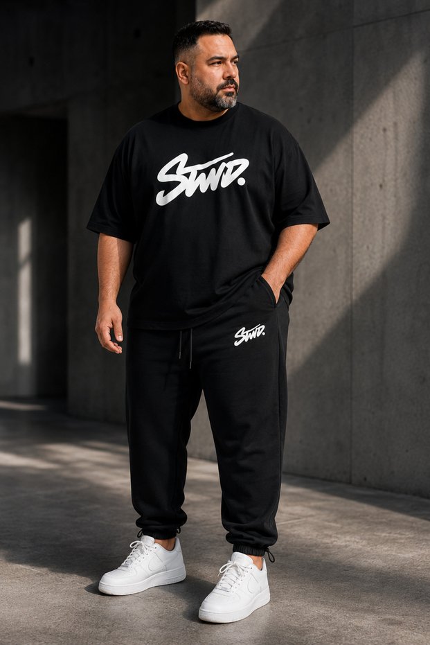 Women's Men's Plus Size Oversize Tracksuit Set 2-Piece Printed Cotton Comfortable Fit Casual Sports Set Unisex L-8Xl