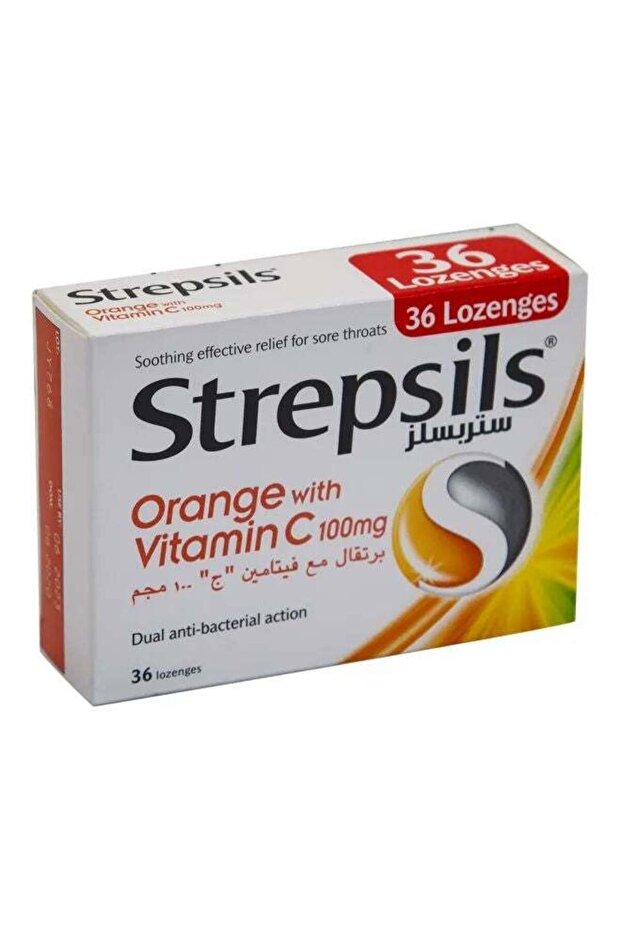 Sore Throat Orange with Vitamin C, 36S
