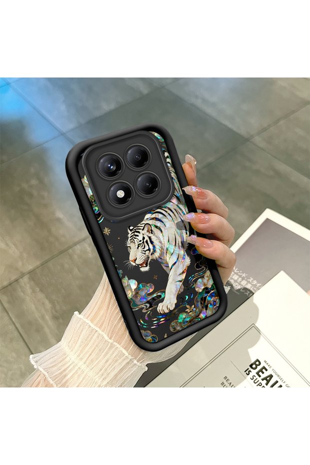 Redmi Note 14 Pro 4g Compatible Black Silicone Case Shockproof with Camera Protection