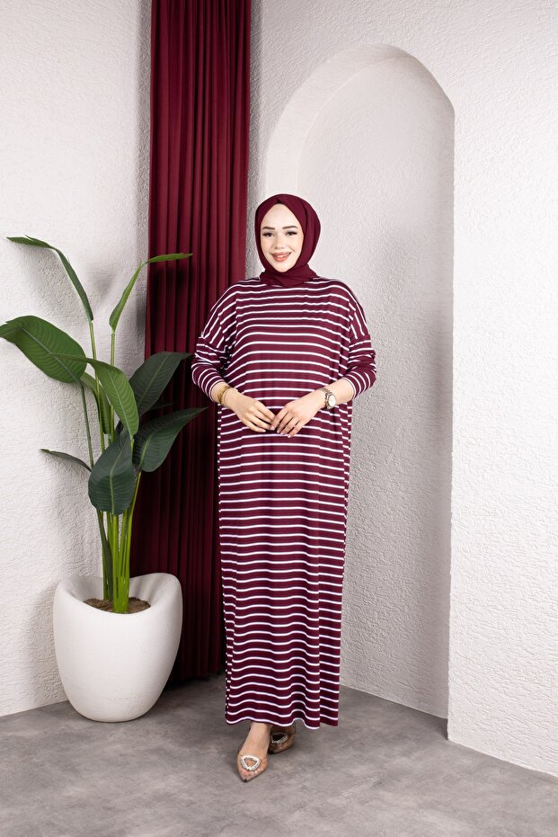 Wonderful Combed Cotton Striped Wear Out Function Dress the Dress of Our Hatless