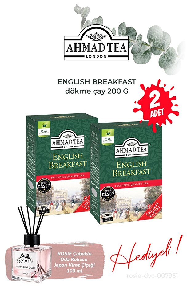 2-Pack of English Breakfast Tea 200 g and Room Fragrance