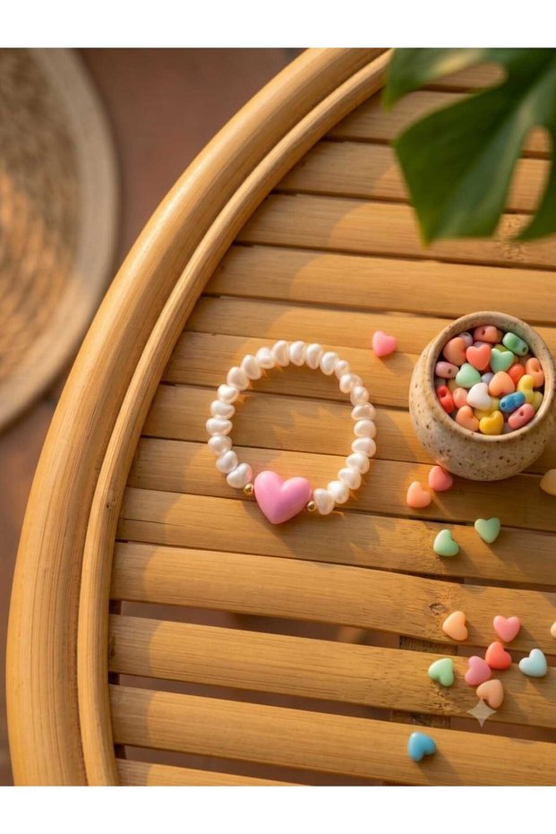 Birthday Baby Girl Child Special Occasions Gift Heart Pearl Bracelet 1Pcs