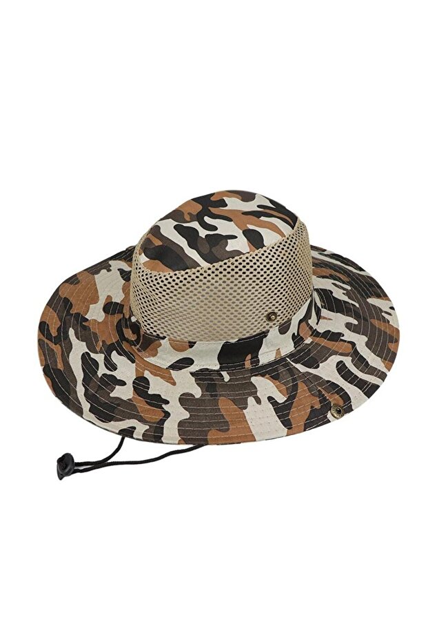 Professional Safari Hat with Mesh Sun Protection Outdoor Hat Foldable Safari Hat