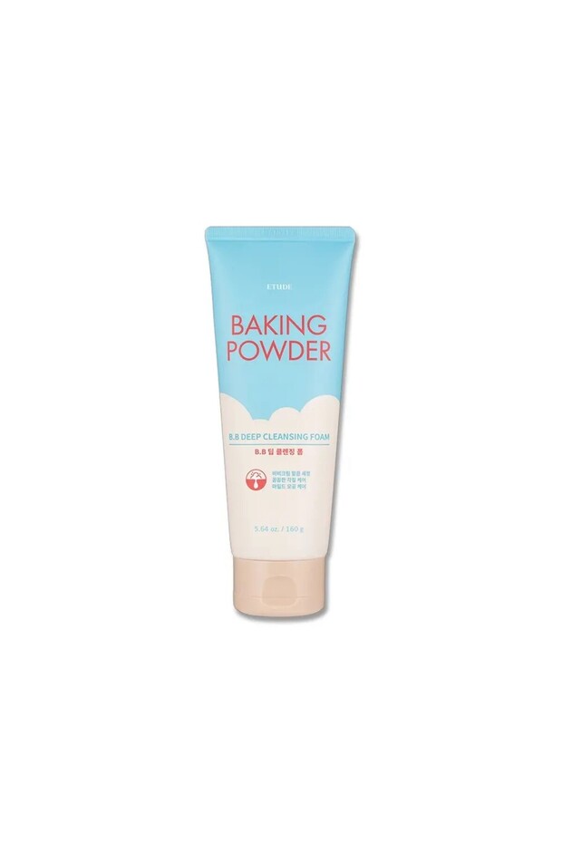 Facial Cleansing Foam with Baking Powder 160 Gr – Deep Pore Cleanser, Anti-Makeup Residue and Anti-Blackhead Cleansing Foam