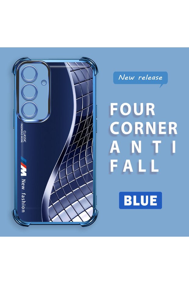 Samsung Galaxy S24 Fe Compatible Transparent Back Four Corners Reinforced Impact Protection Silicone Case