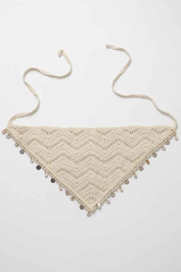 Summer Seashell Knitted Bandana | Women's Glitter Bohemian Hair Accessory
