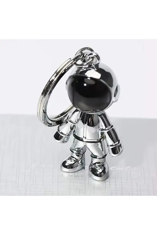 Silver New Car Astronaut Key Chain Pendant Car Key Chain High Quality Astronauta Pendant Creative Ha