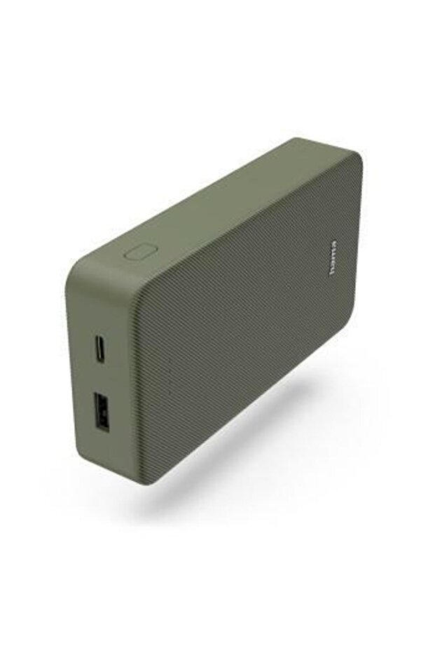 Hama Colour 20 Power Pack, 20000 mAh, 2 Outputs: USB-C, USB-A, Green