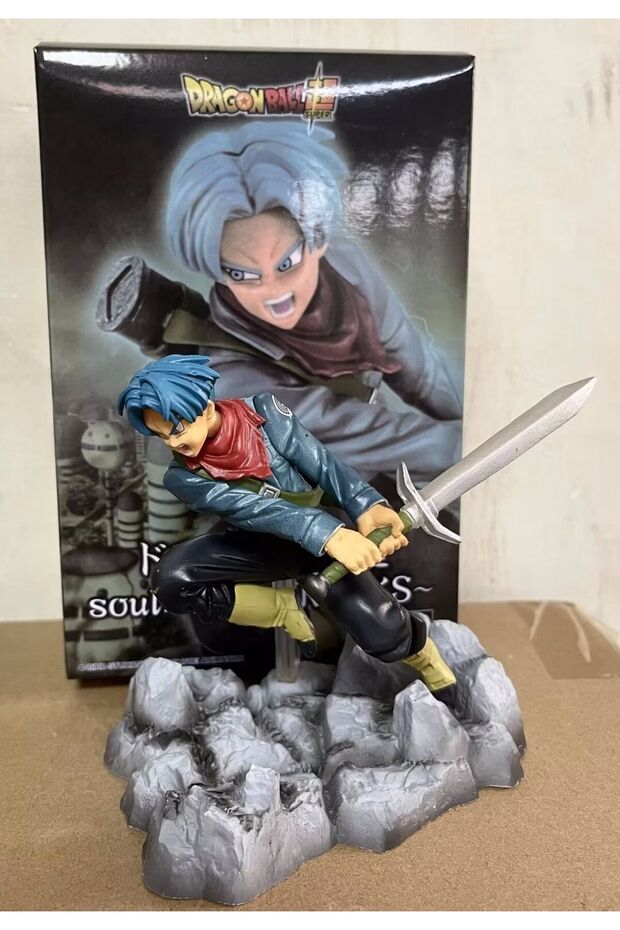 Bandai B 14cm Dragon Ball Goku Torankusu Goku Black Combat Posture Anime Figure Model Statue Collect