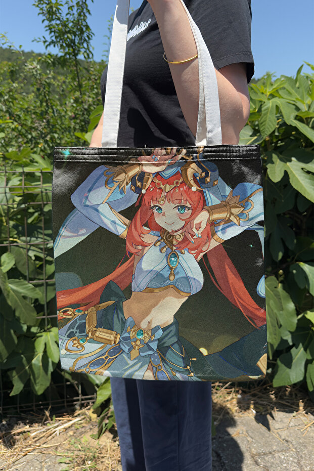 Nilou Genshin Impact V1 Double-Sided Canvas Print Tote Bag Anime Bag